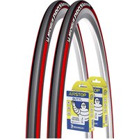 Michelin Pro 3 Red Grey 23c Tyres Tubes
